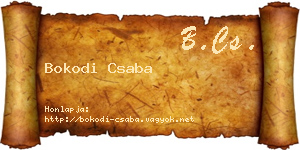 Bokodi Csaba névjegykártya